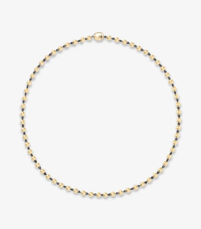 Ball n Chain Yellow Gold 18" Necklace